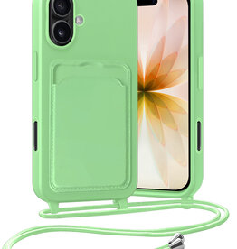 Nomfy Nomfy iPhone 17 Hoesje Pashouder met Koord - Groen