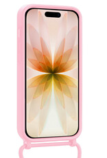 Nomfy Nomfy iPhone 17 Hoesje Pashouder met Koord - Lichtroze