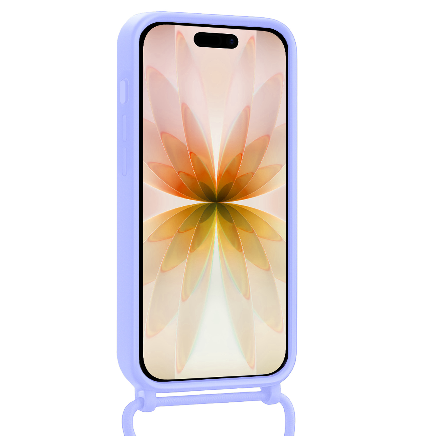 Nomfy Nomfy iPhone 17 Hoesje Pashouder met Koord - Lila