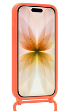 Nomfy Nomfy iPhone 17 Hoesje Pashouder met Koord - Papaya
