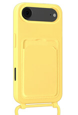 Nomfy Nomfy iPhone Air Hoesje Pashouder met Koord - Geel