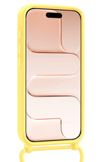 Nomfy Nomfy iPhone Air Hoesje Pashouder met Koord Met 2x Screenprotector - Geel