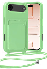 Nomfy Nomfy iPhone Air Hoesje Pashouder met Koord - Groen