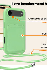 Nomfy Nomfy iPhone Air Hoesje Pashouder met Koord - Groen