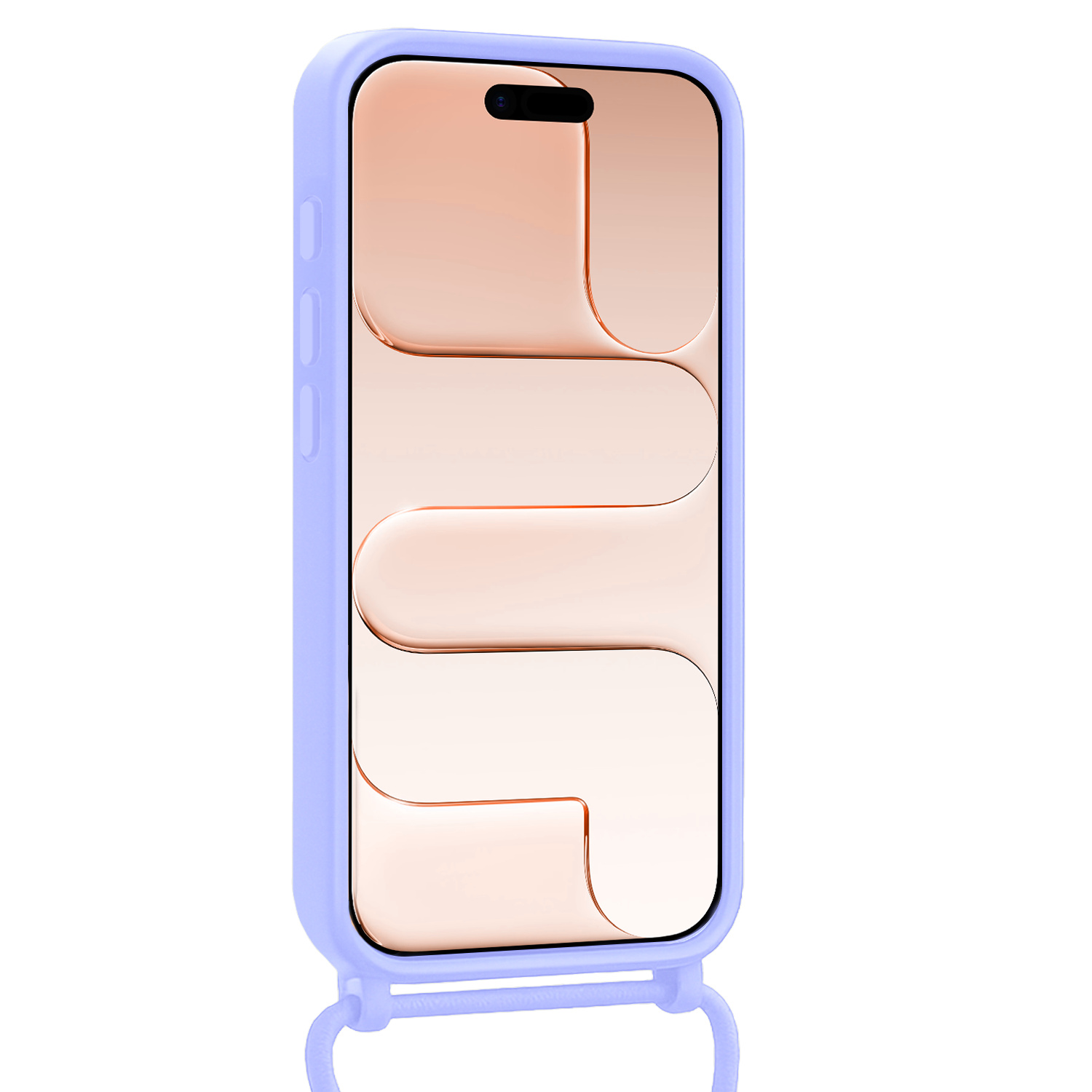 Nomfy Nomfy iPhone Air Hoesje Pashouder met Koord Met 2x Screenprotector - Lila