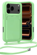 Nomfy Nomfy iPhone 17 Pro Max Hoesje Pashouder met Koord - Groen