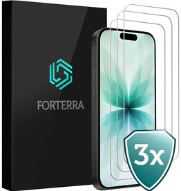 Forterra Forterra iPhone 17 Screenprotector Glas Met Dichte Notch - 3 PACK