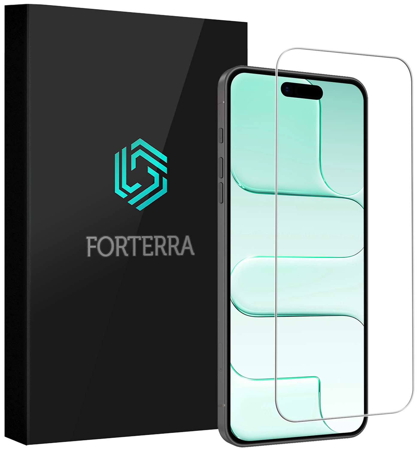 Forterra Forterra iPhone Air Screenprotector Glas Met Dichte Notch