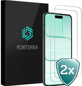 Forterra Forterra iPhone Air Screenprotector Glas Met Dichte Notch - 2 PACK