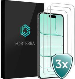 Forterra Forterra iPhone Air Screenprotector Glas Met Dichte Notch - 3 PACK