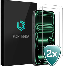 Forterra Forterra iPhone 17 Pro Screenprotector Glas Met Dichte Notch - 2 PACK