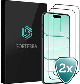 Forterra Forterra iPhone Air Screenprotector Glas Full Cover 2D - 2 PACK