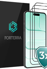 Forterra Forterra iPhone Air Screenprotector Glas Full Cover 2D - 3 PACK