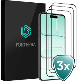 Forterra Forterra iPhone Air Screenprotector Glas Full Cover 2D - 3 PACK
