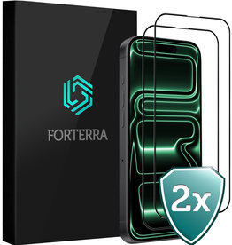 Forterra Forterra iPhone 17 Pro Screenprotector Glas Full Cover 2D - 2 PACK