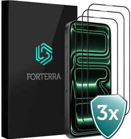 Forterra Forterra iPhone 17 Pro Max Screenprotector Glas Full Cover 2D - 3 PACK