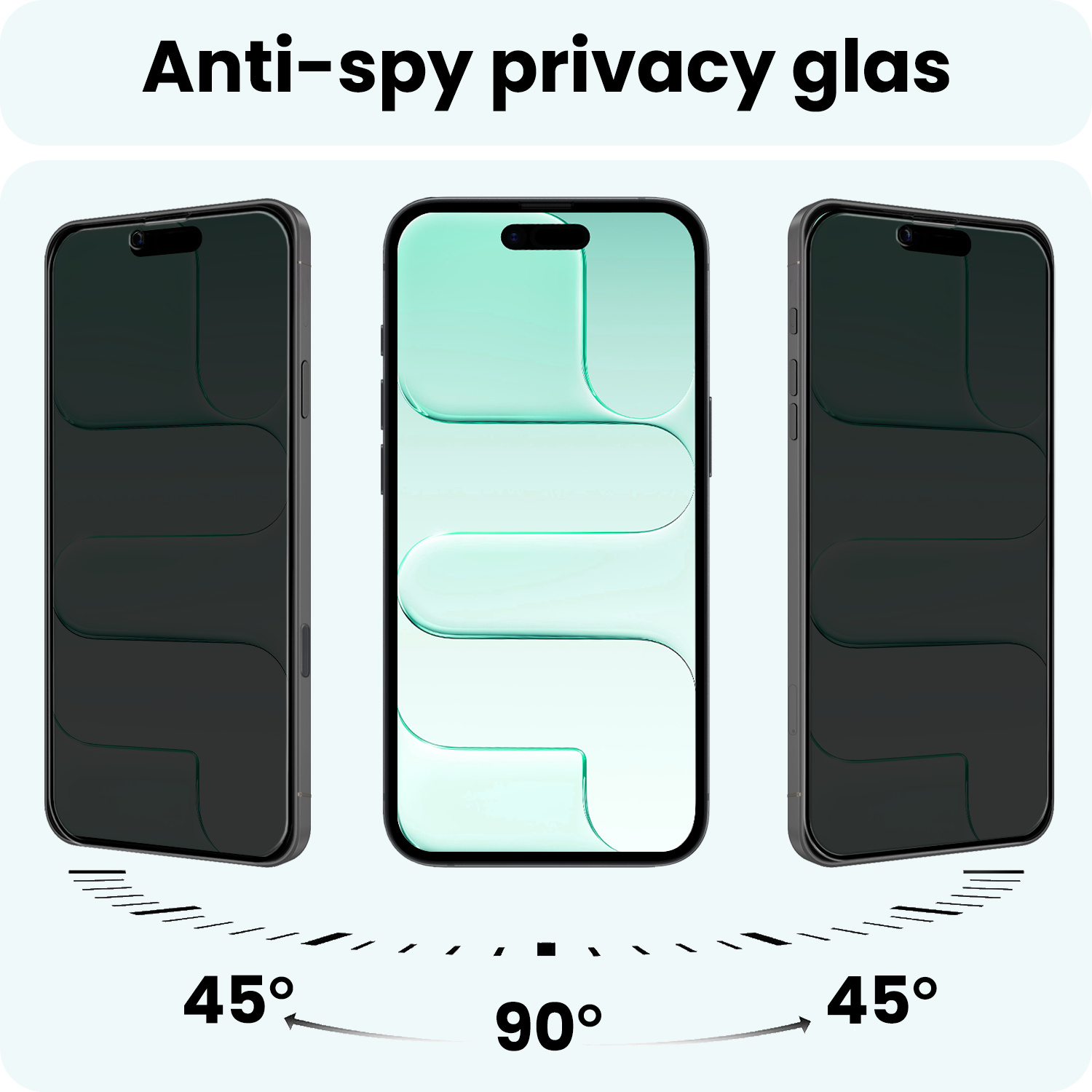 Forterra Forterra iPhone Air Screenprotector Glas Privacy - 3 PACK