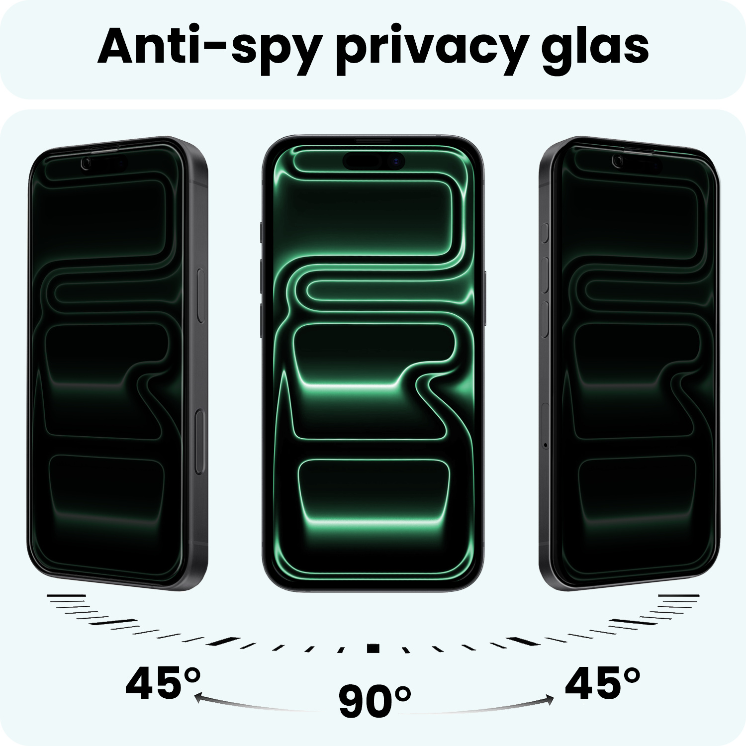 Forterra Forterra iPhone 17 Pro Max Screenprotector Glas Privacy - 3 PACK