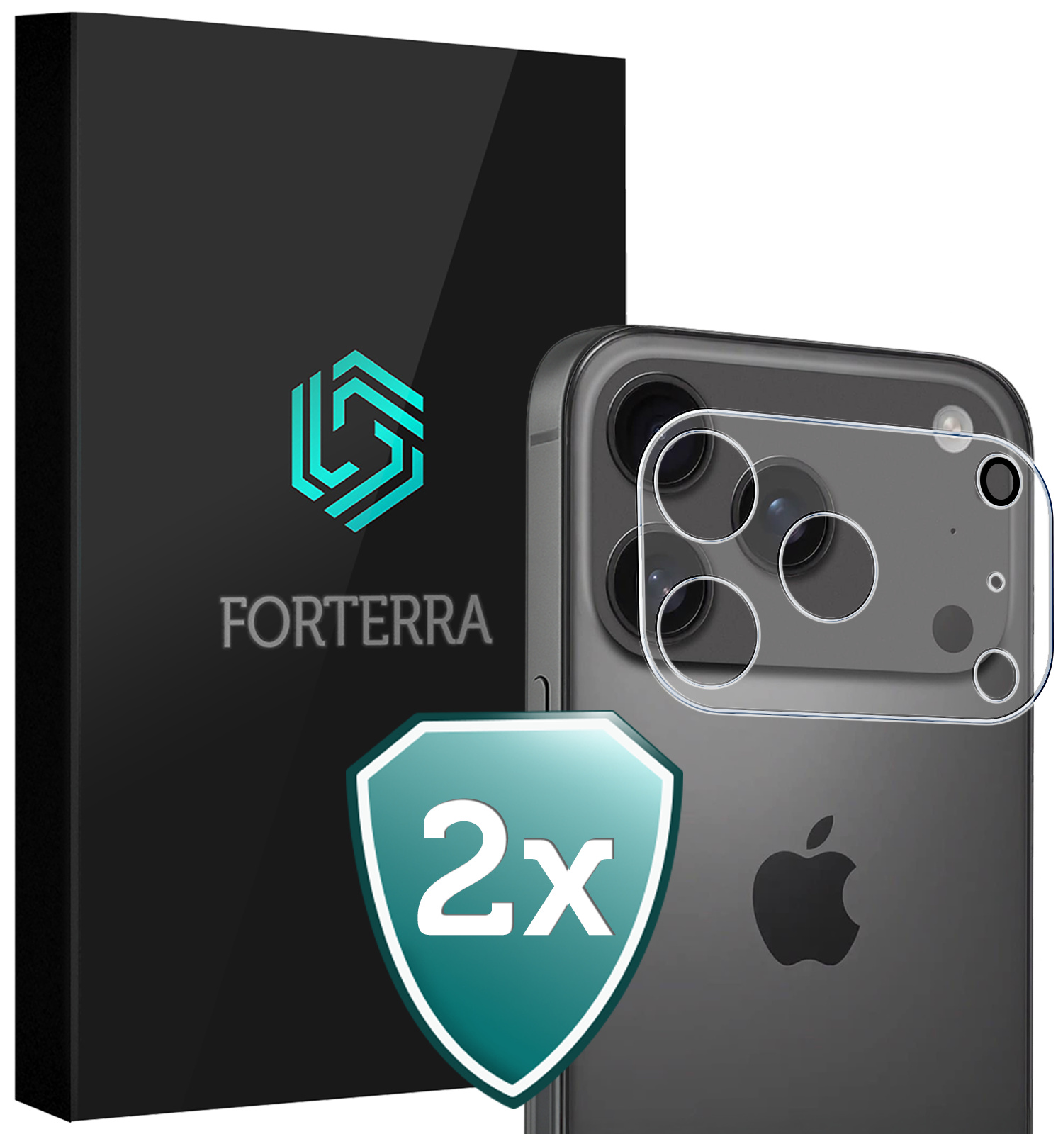 Forterra Forterra iPhone 17 Pro Camera Screenprotector - 2 PACK