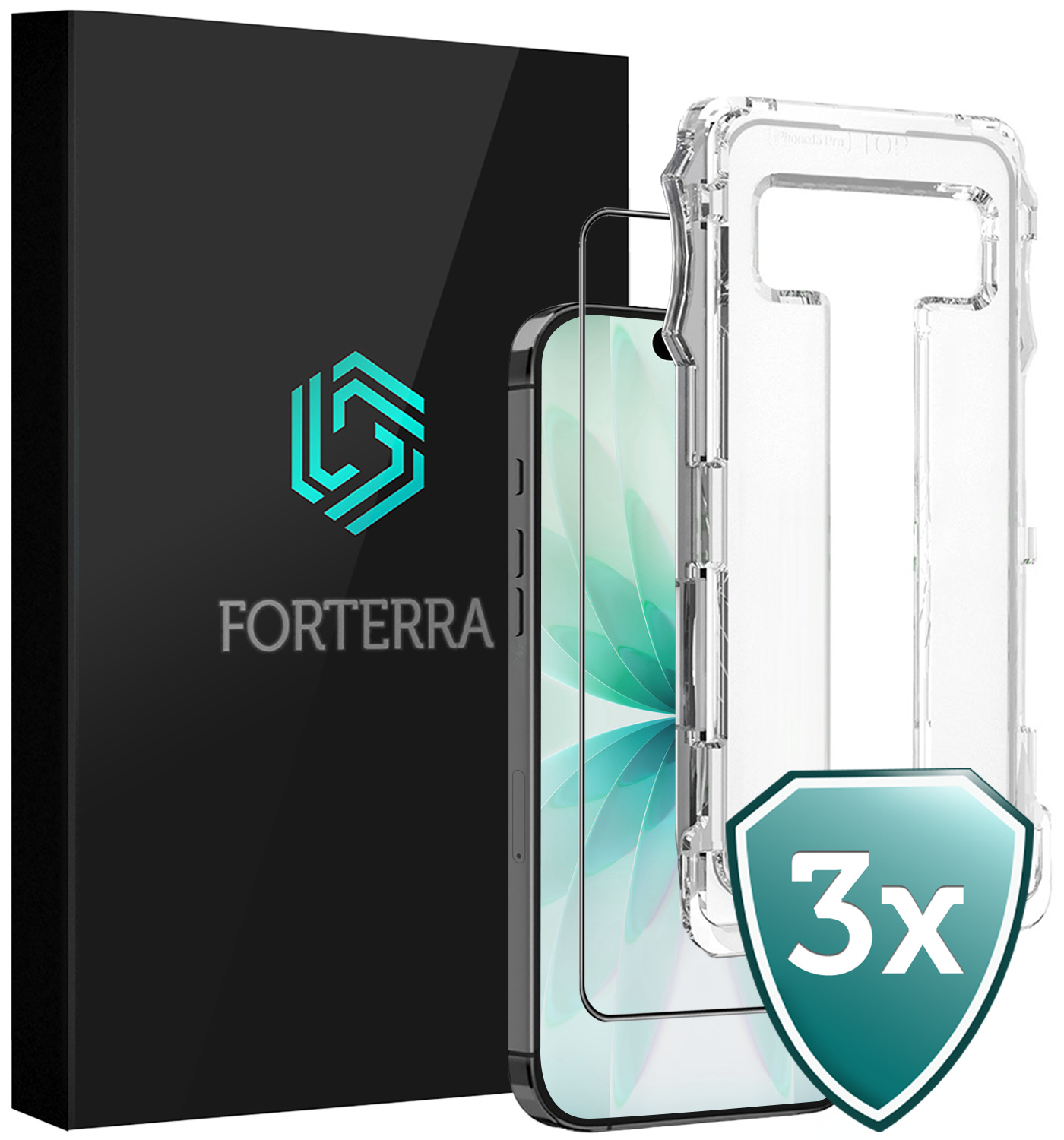 Forterra Forterra iPhone 17 Hybrid Screenprotector - 3 PACK