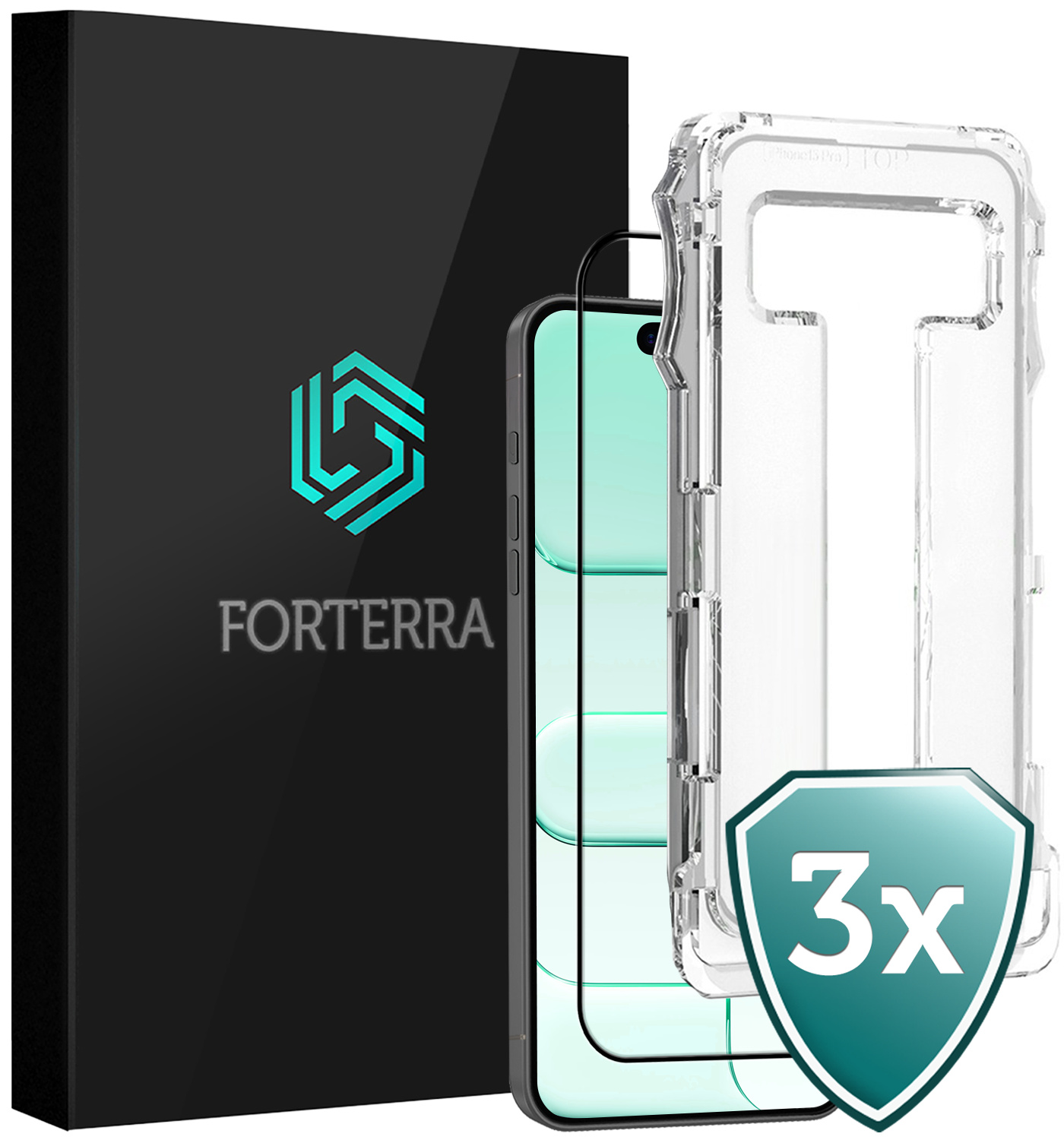 Forterra Forterra iPhone Air Hybrid Screenprotector - 3 PACK