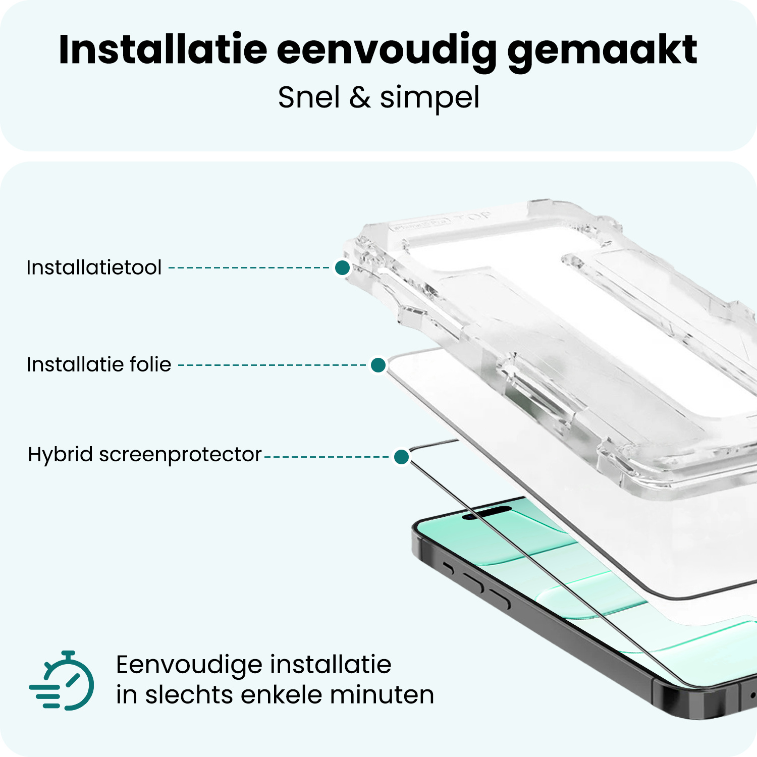 Forterra Forterra iPhone Air Hybrid Screenprotector - 3 PACK