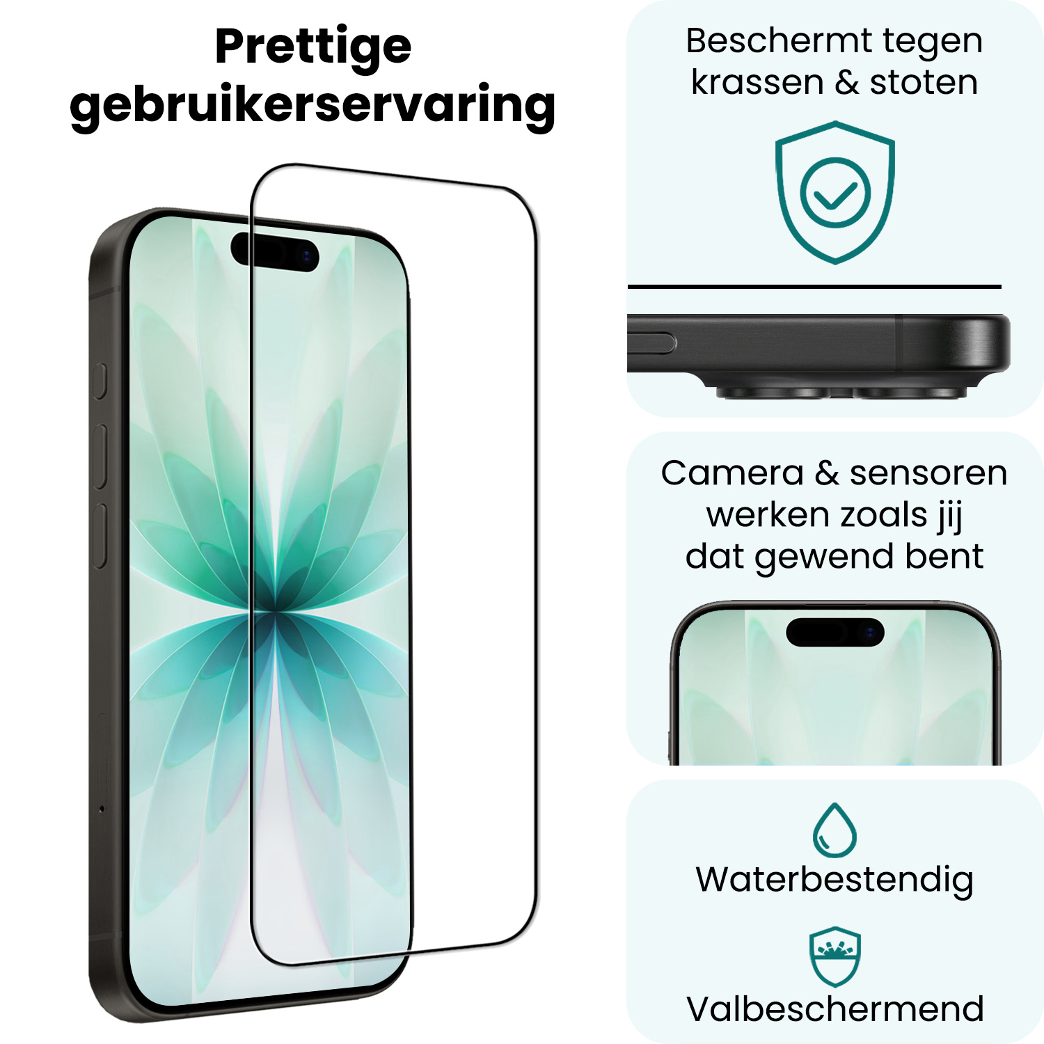 Forterra Forterra iPhone 17 Screenprotector Met Installieframe - 2 PACK