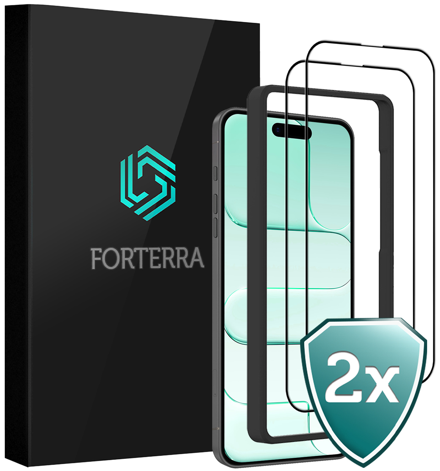 Forterra Forterra iPhone Air Screenprotector Met Installieframe - 2 PACK