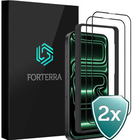 Forterra Forterra iPhone 17 Pro Screenprotector Met Installieframe - 2 PACK