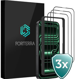 Forterra Forterra iPhone 17 Pro Screenprotector Met Installieframe - 3 PACK