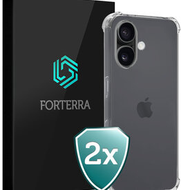 Forterra Forterra iPhone 17 Hoesje Shockproof - Transparant - 2 PACK