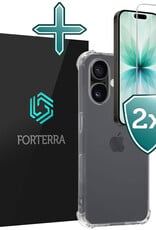 Forterra Forterra iPhone 17 Hoesje Shockproof Met Screenprotector Met Dichte Notch