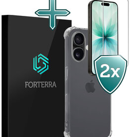 Forterra Forterra iPhone 17 Hoesje Shockproof Met 2x Screenprotector Met Dichte Notch