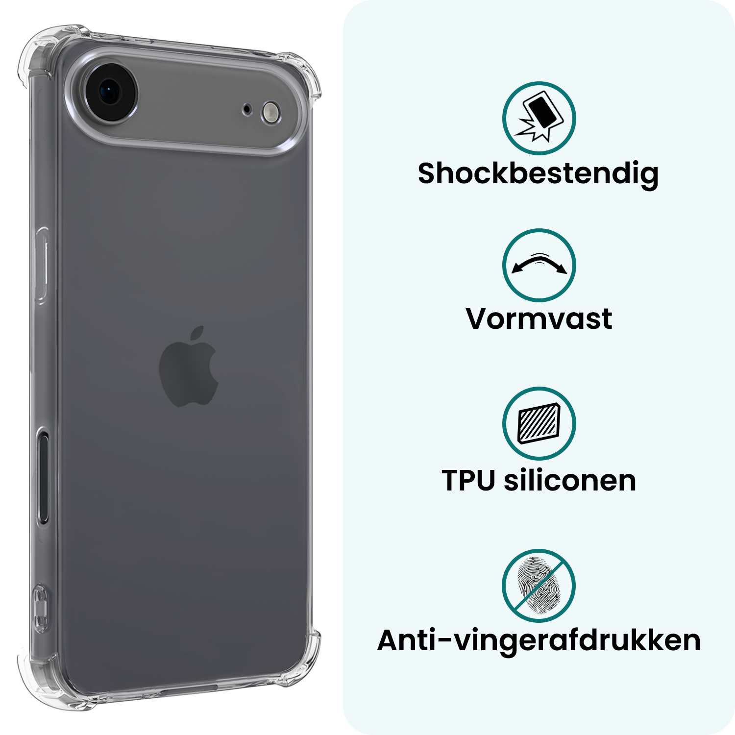 Forterra Forterra iPhone Air Hoesje Shockproof Met 2x Screenprotector Met Dichte Notch