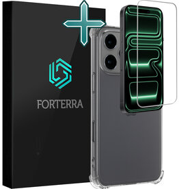 Forterra Forterra iPhone 17 Pro Hoesje Shockproof Met Screenprotector Met Dichte Notch