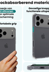 Forterra Forterra iPhone 17 Pro Hoesje Shockproof Met 2x Screenprotector Met Dichte Notch
