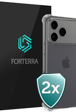 Forterra Forterra iPhone 17 Pro Max Hoesje Shockproof - Transparant - 2 PACK