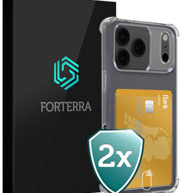 Forterra Forterra iPhone 17 Pro Hoesje Pashouder - 2 PACK