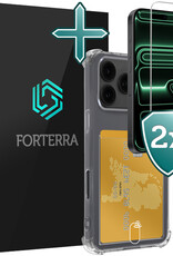 Forterra Forterra iPhone 17 Pro Hoesje Pashouder Met 2x Screenprotector