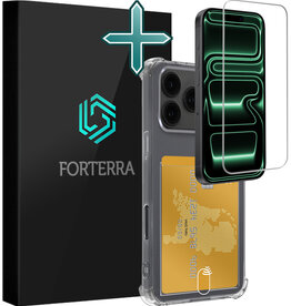 Forterra Forterra iPhone 17 Pro Max Hoesje Pashouder Met Screenprotector