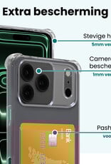 Forterra Forterra iPhone 17 Pro Max Hoesje Pashouder Met 2x Screenprotector