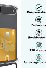 Forterra Forterra iPhone Air Hoesje Pashouder met Koord Met 2x Screenprotector