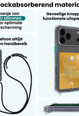 Forterra Forterra iPhone 17 Pro Max Hoesje Pashouder met Koord Met 2x Screenprotector