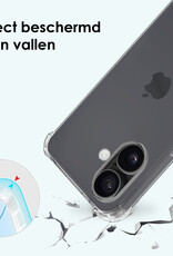 Forterra Forterra iPhone 17 Hoesje Transparant Shockproof Met Zwart Koord