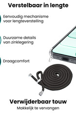 Forterra Forterra iPhone Air Hoesje Transparant Shockproof Met Zwart Koord