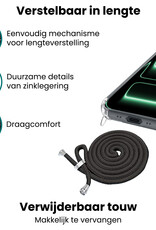 Forterra Forterra iPhone 17 Pro Hoesje Transparant Shockproof Met Zwart Koord