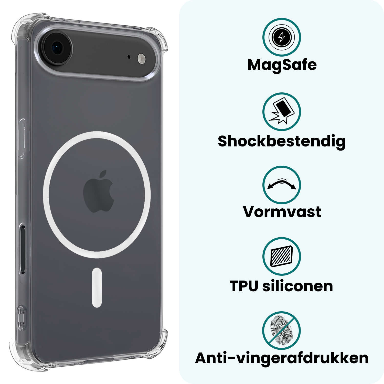 Forterra Forterra iPhone Air Magsafe Hoesje - Transparant