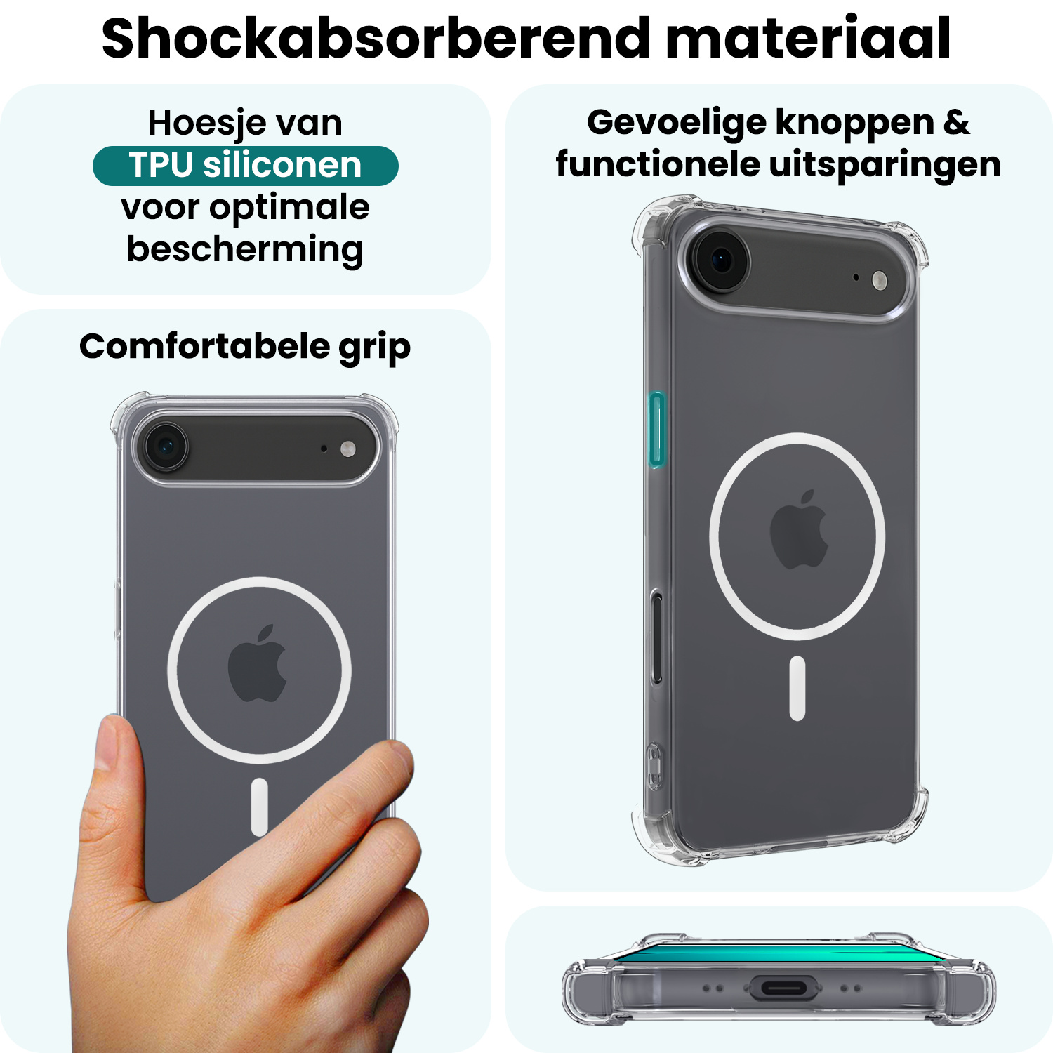 Forterra Forterra iPhone Air Magsafe Hoesje - Transparant