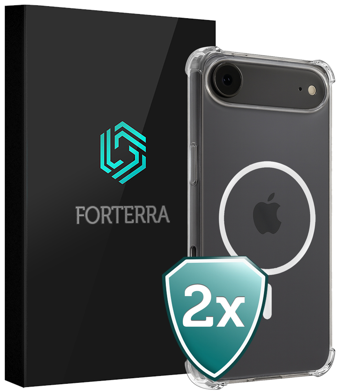 Forterra Forterra iPhone Air Magsafe Hoesje - Transparant - 2 PACK
