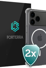 Forterra Forterra iPhone 17 Pro Magsafe Hoesje - Transparant - 2 PACK